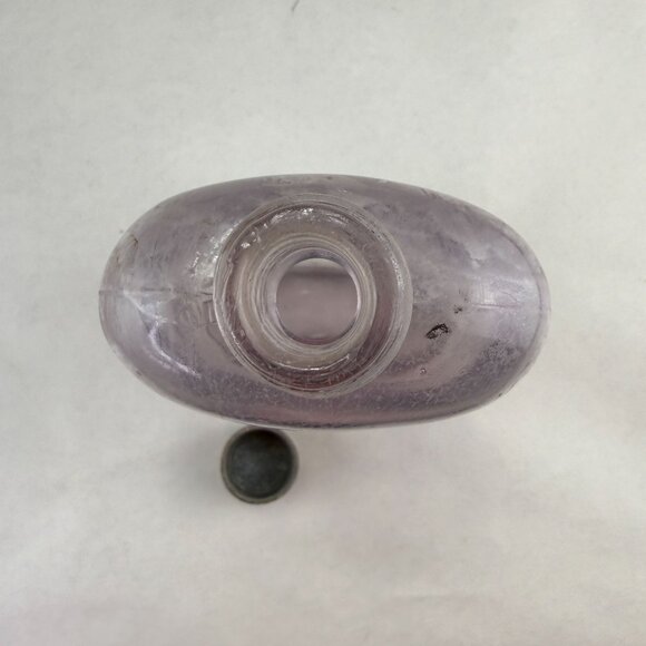 Vintage Purple Tint Glass Medicine Bottle With Screw Top - Picture 6 of 14